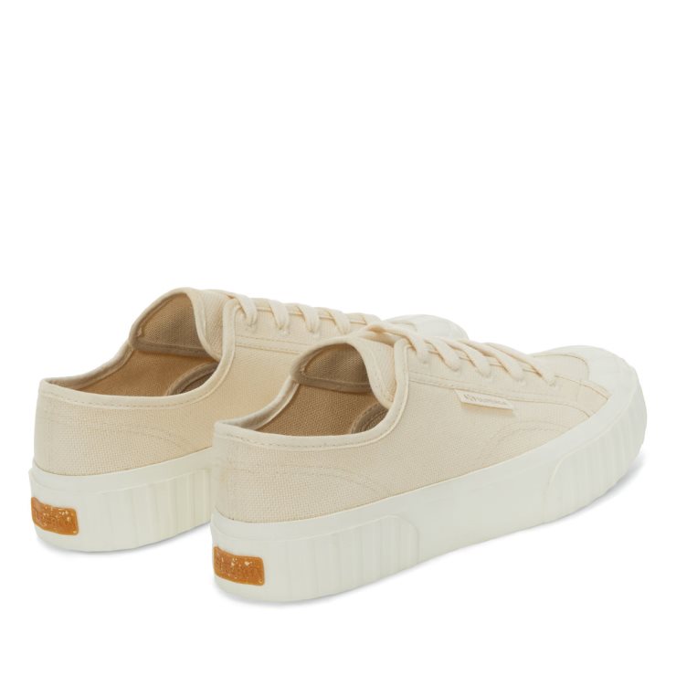 Superga 2630 Streifen Bio-Canvas Beige Roh