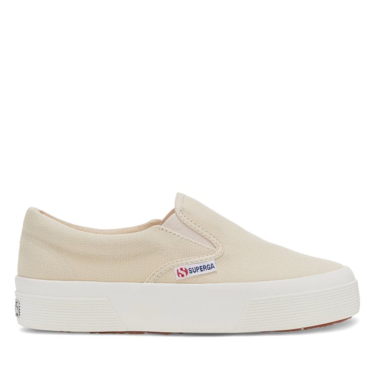 Superga 2740 Plateauslipper Beige Lt Eggshell-f Avorio