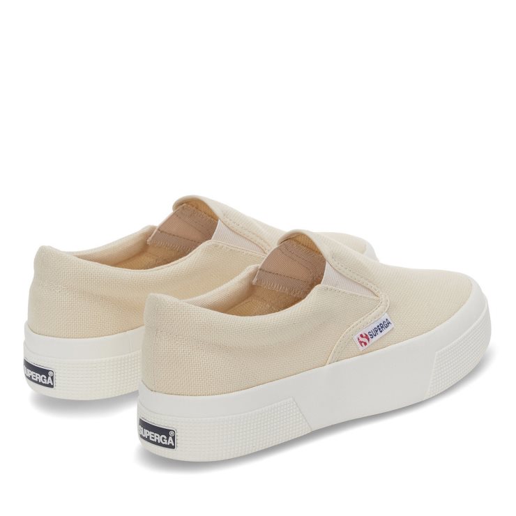 Superga 2740 Plateauslipper Beige Lt Eggshell-f Avorio