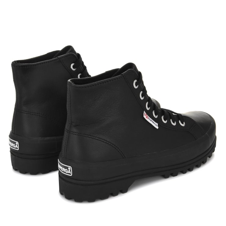 Superga 2341 Alpina Nappa Voll Schwarz