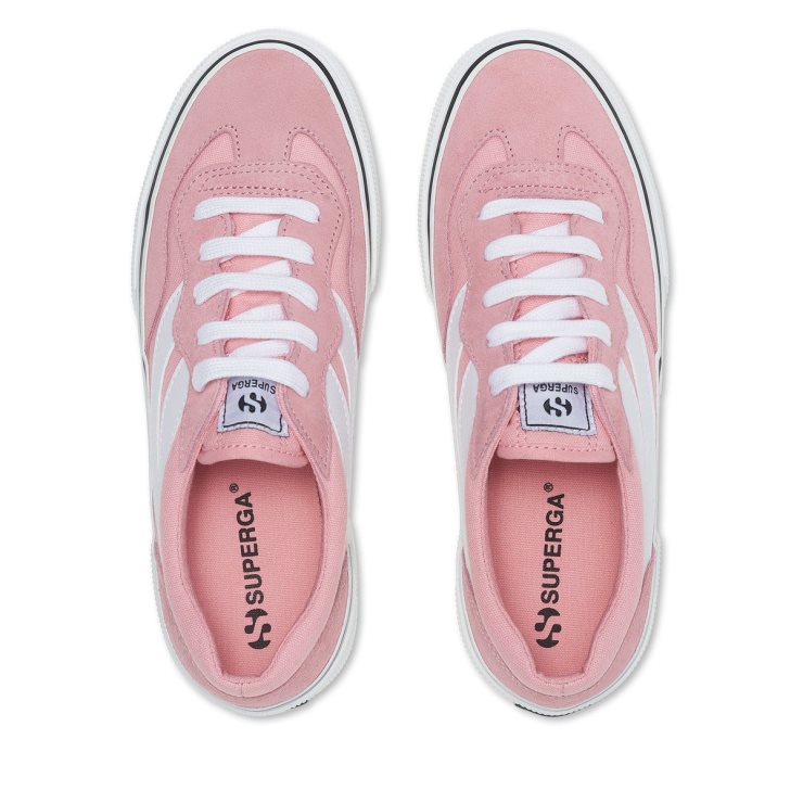 Superga 3041 Revolley Colourblock Plateau Pink-Weiß