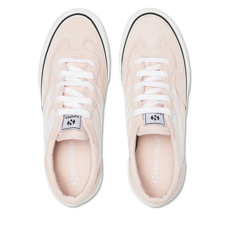 Superga 3041 Revolley Colourblock Plateau Pink Ischweiß