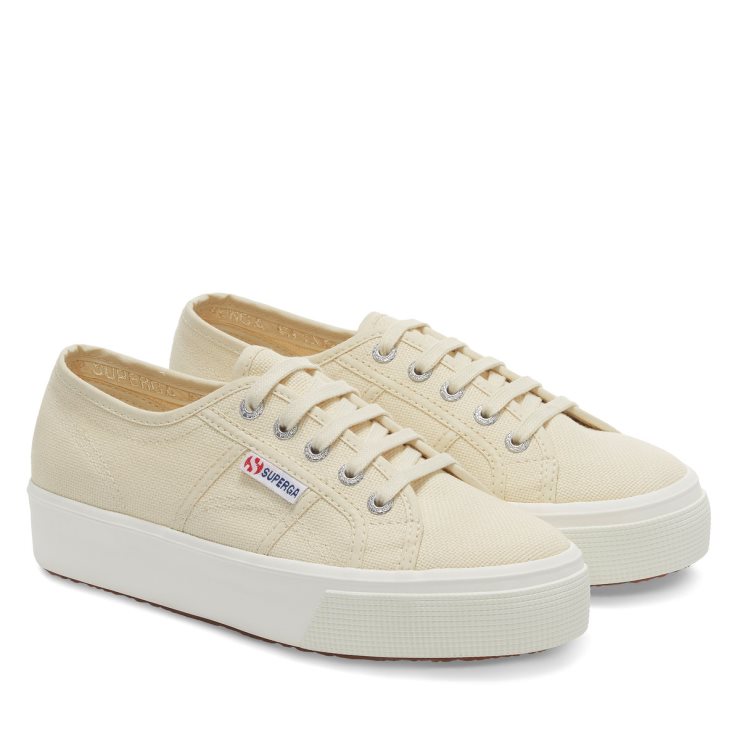 Superga 2730 Mid Plateau Beige Lt Eggshell-f Avorio
