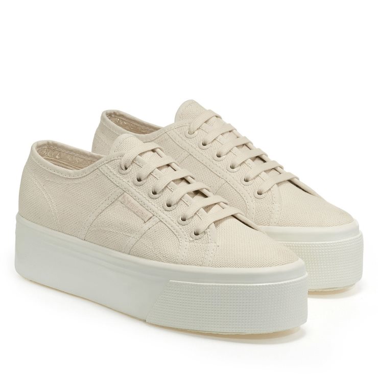 Superga 2790 Shine Gum Beige Raw Total-shiny Avorio