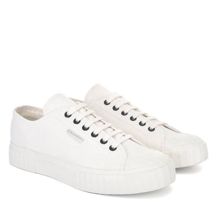 Superga 2630 Cotu Weiß Avoriograu Colomba