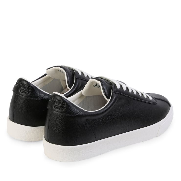 Superga 2843 Club S Veganes Leder Schwarz-weiß Avorio