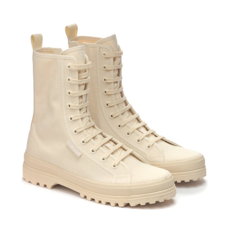 Superga 2641 Alpina High Beige Raw-f Avorio