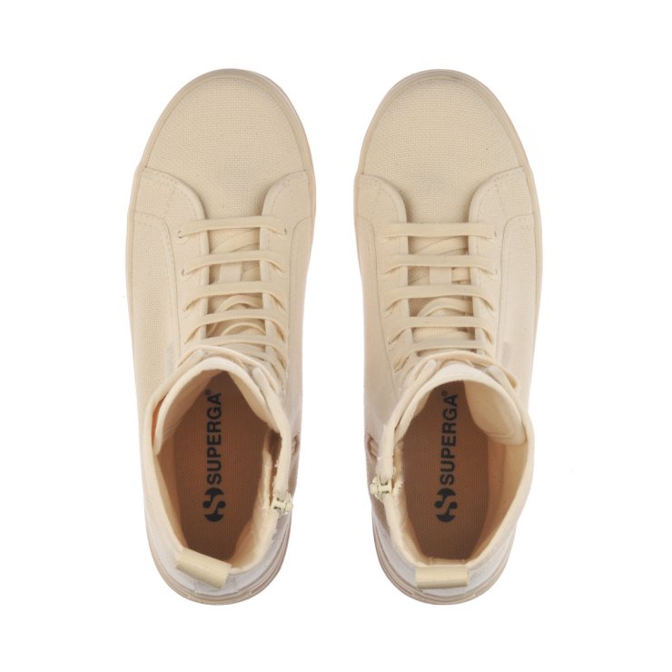 Superga 2641 Alpina High Beige Raw-f Avorio