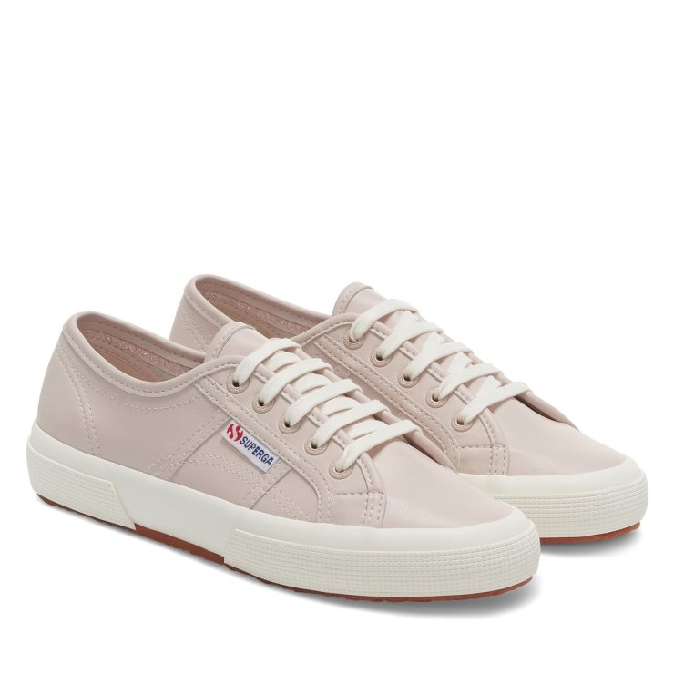 Superga 2750 Veganes Leder Pink Mandel-f Avorio