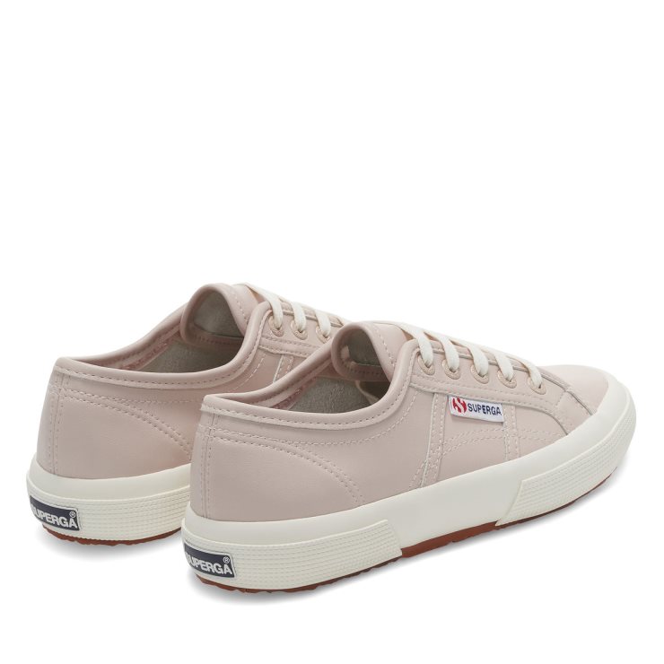 Superga 2750 Veganes Leder Pink Mandel-f Avorio