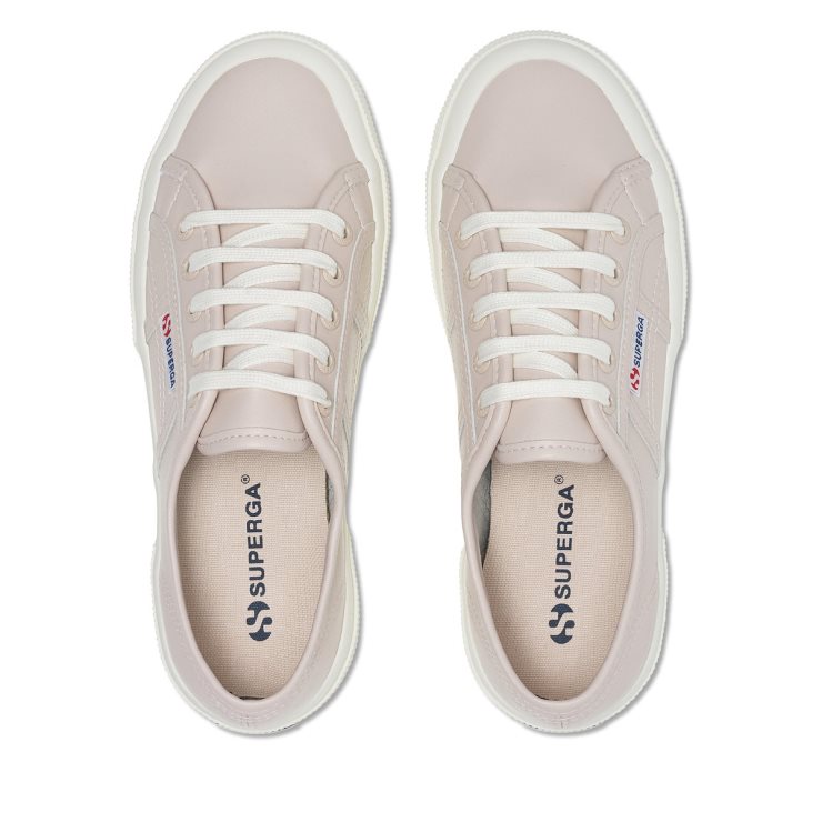 Superga 2750 Veganes Leder Pink Mandel-f Avorio