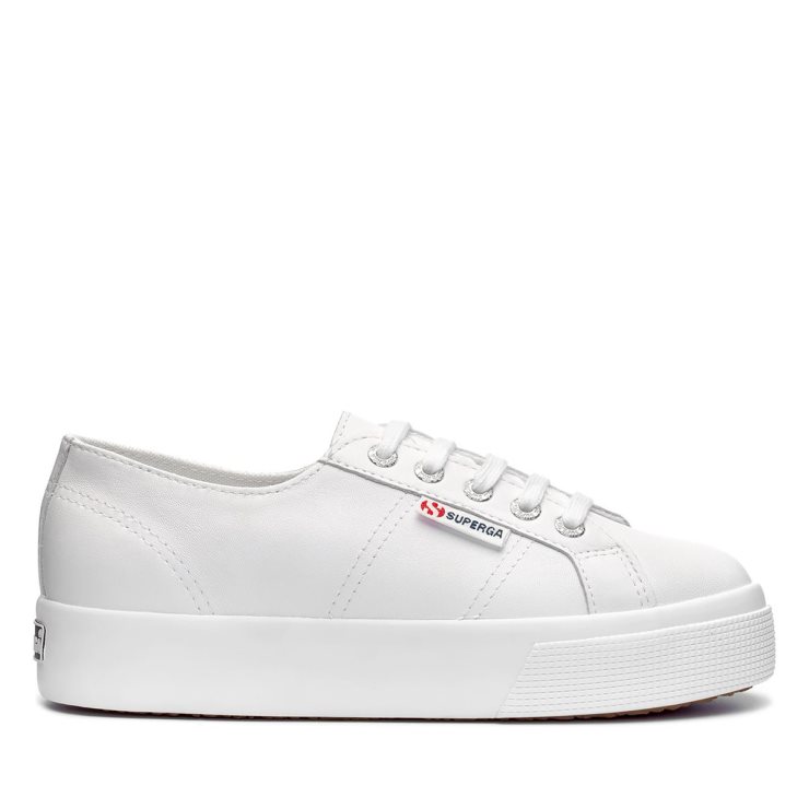 Superga 2730 Nappaleder Optisch Weiß