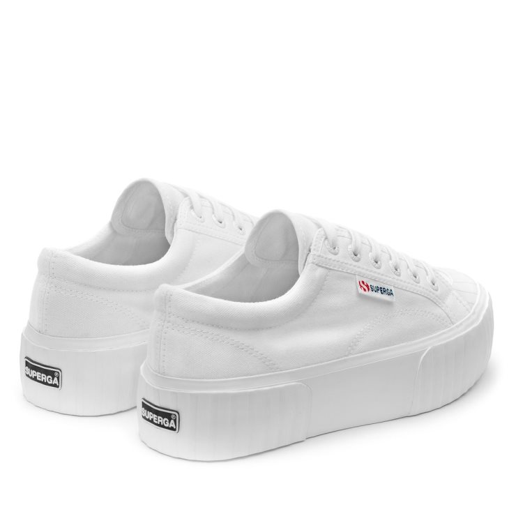 Superga 2631 Stripe Plateau Weiß-weiß Avorio