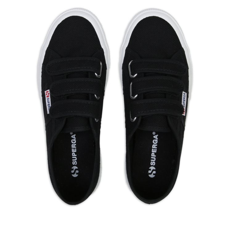 Superga 2750 Cotstrap Schwarz-f Weiß