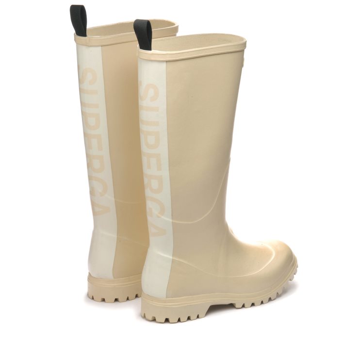 Superga 799 Gummistiefel Schriftzug Beige Lt-beige Lt
