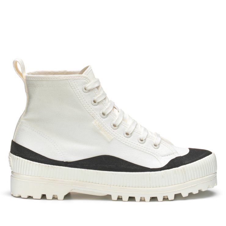 Superga 2469 Alpina Wellenband Weiß Avorio-schwarz