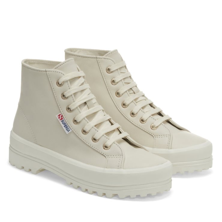Superga 2341 Alpina Nappa Beige Lt Eierschalenf Avorio