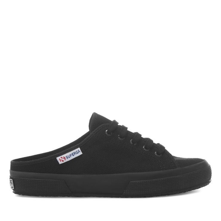 Superga 2401 Nackte Pantolette Schwarz Nackt