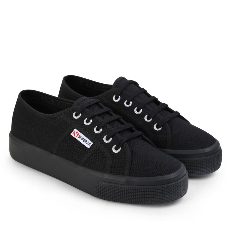 Superga 2730 Mid-Plateau Komplett Schwarz