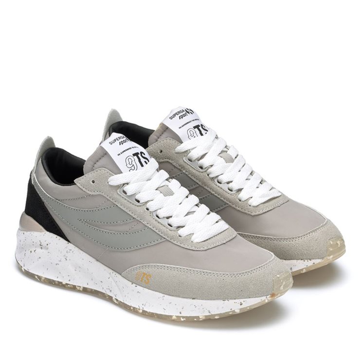 Superga 4089 Training 9ts Slim Veganes Kunstleder Grau Colomba
