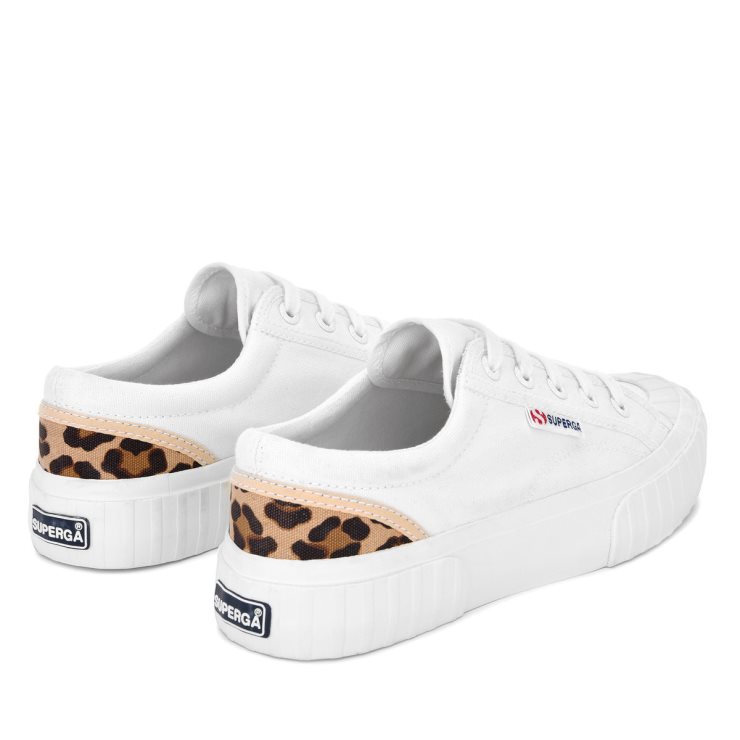 Superga 2630 Stripe Watted Leopard Weiß-leopard
