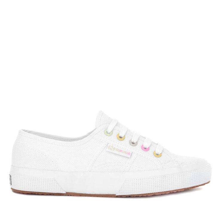 Superga 2750 Rainbow Details Weiß-bonbon Mehrfarbig