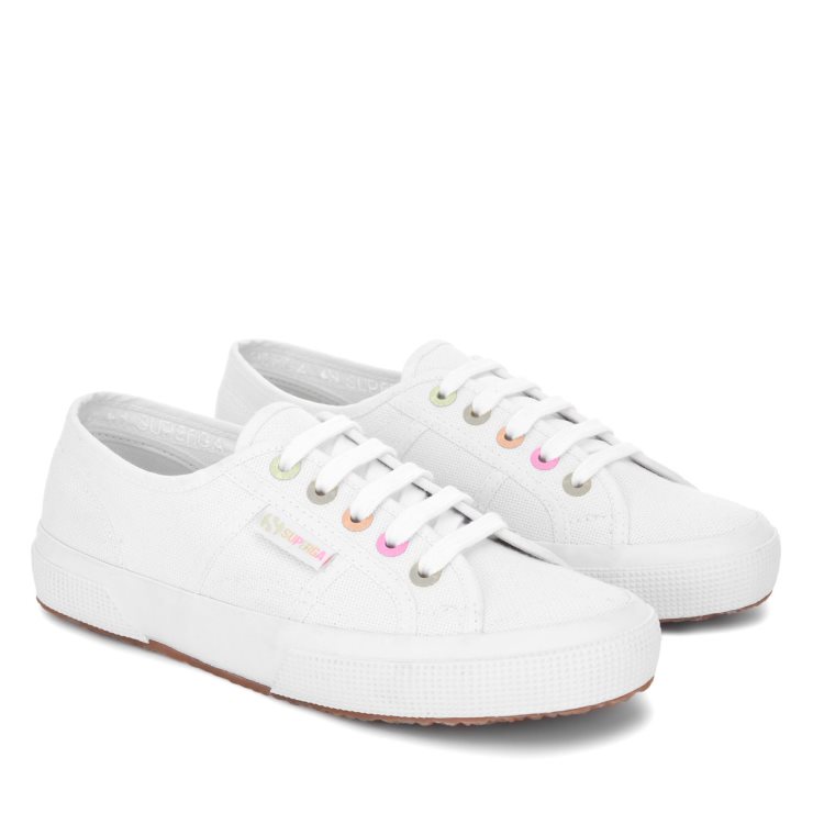 Superga 2750 Rainbow Details Weiß-bonbon Mehrfarbig