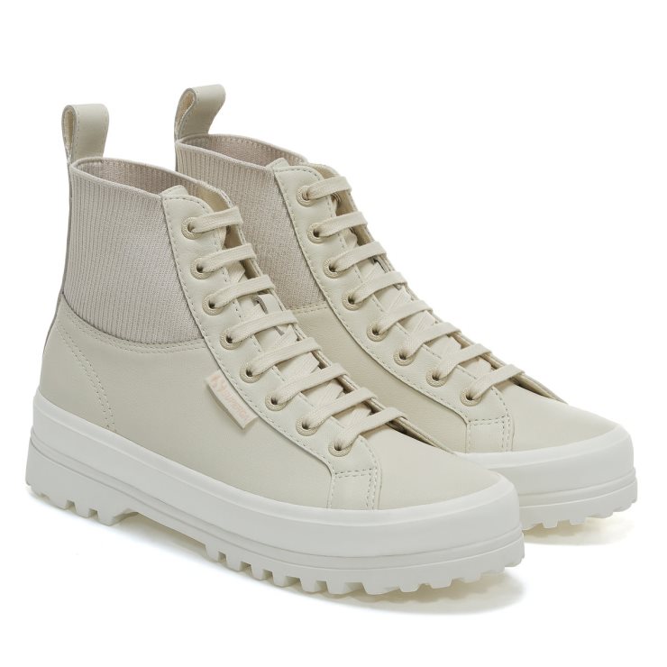 Superga 2644 Alpina Stricknappa Beige Lt Eierschalenf Avorio