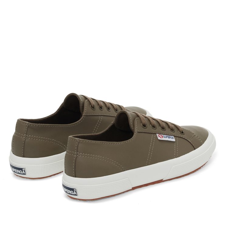 Superga 2750 Nappa Lea Fossil-matt-f Avorio