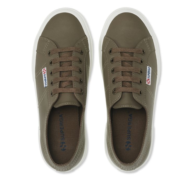 Superga 2750 Nappa Lea Fossil-matt-f Avorio