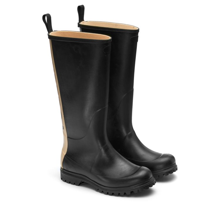 Superga 799 Gummistiefel Schriftzug Schwarz