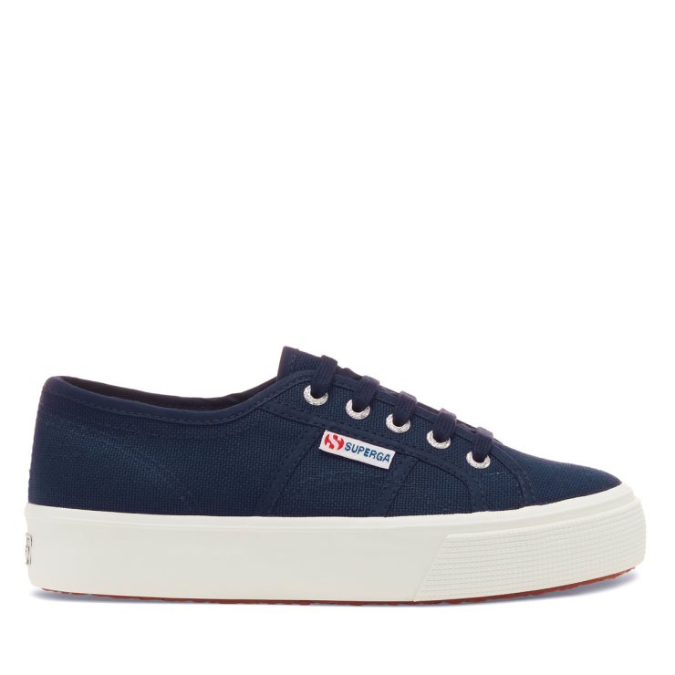 Superga 2730 Mid-Plateau Navy-F Weiß