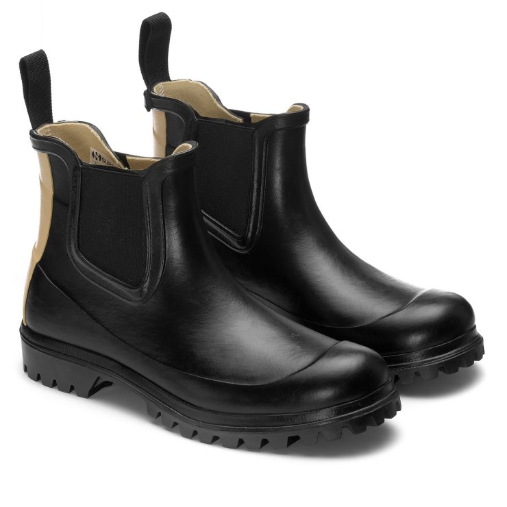 Superga 798 Gummistiefel Schriftzug Schwarz