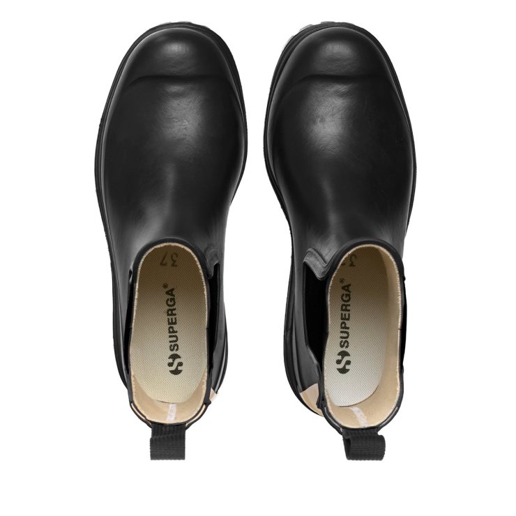 Superga 798 Gummistiefel Schriftzug Schwarz