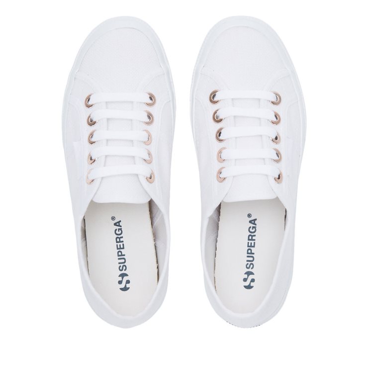 Superga 2750 Cotu Große ösen Weiß-roségold