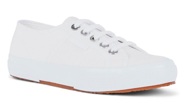 Superga 2750 Cotu Große ösen Weiß-platin
