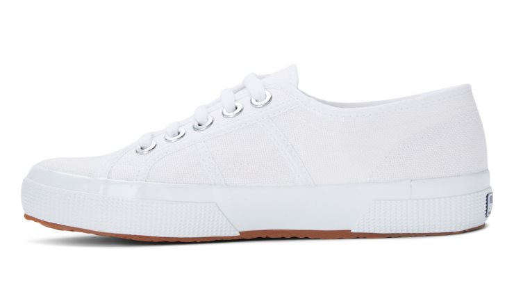 Superga 2750 Cotu Große ösen Weiß-platin