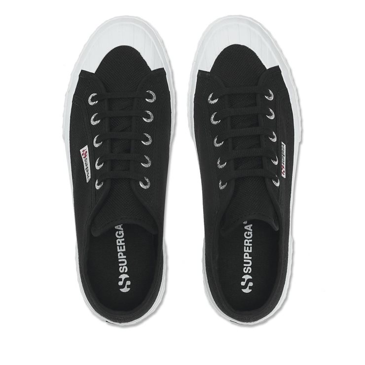 Superga 2630 Cotu Schwarz-weiß