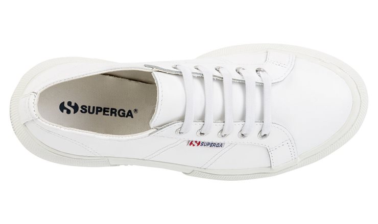 Superga 2287 Nappaleder Up5 Weiß