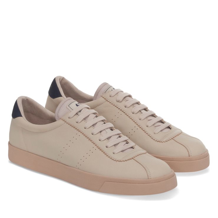 Superga 2843 Club S Prime Weiches Leder Nebel-navy-f Tabak