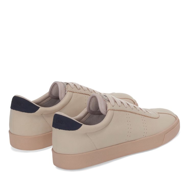 Superga 2843 Club S Prime Weiches Leder Nebel-navy-f Tabak