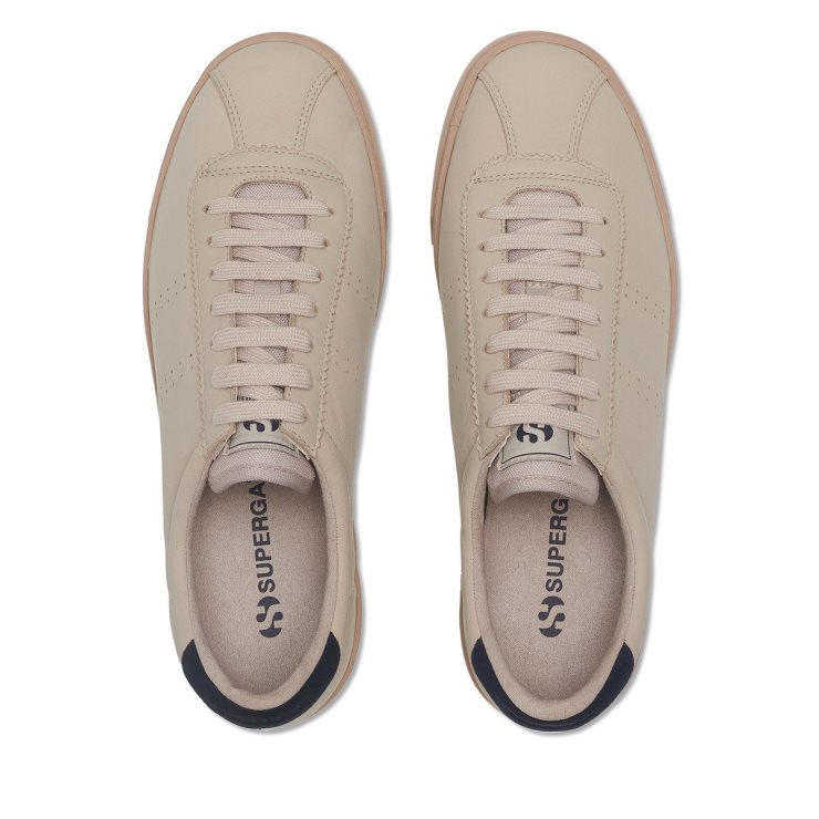 Superga 2843 Club S Prime Weiches Leder Nebel-navy-f Tabak