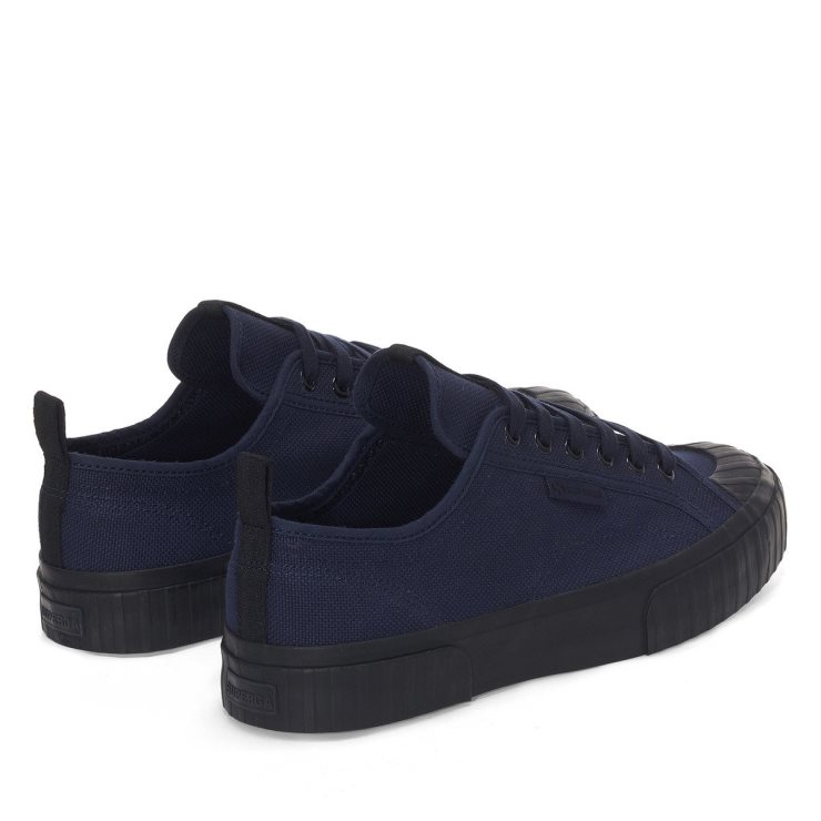 Superga 2630 Gestreiftes Gurtband Marine-schwarz