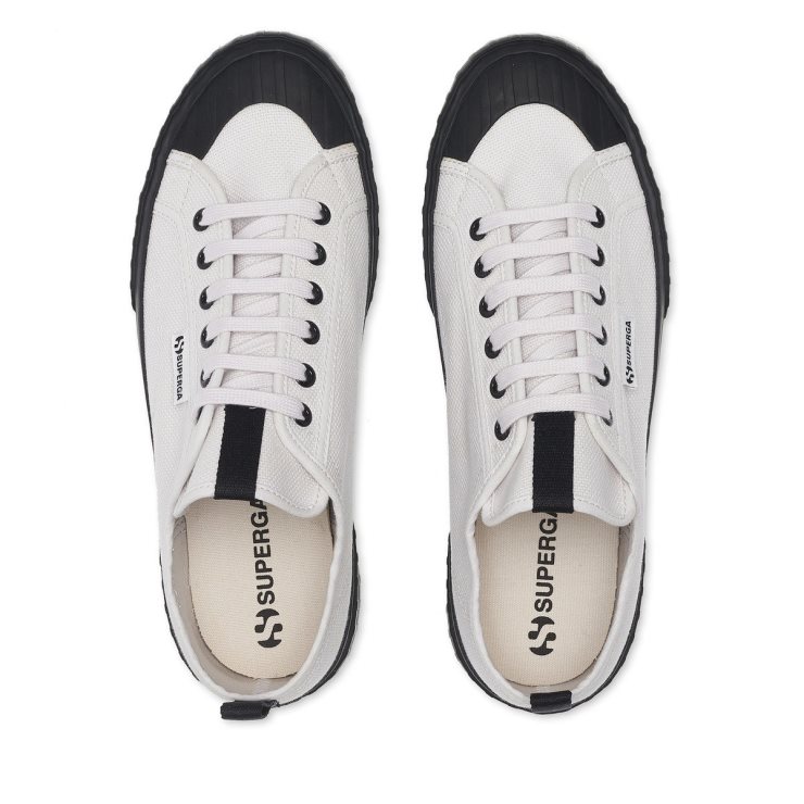 Superga 2630 Streifen Gurtband Grau Lt-schwarz