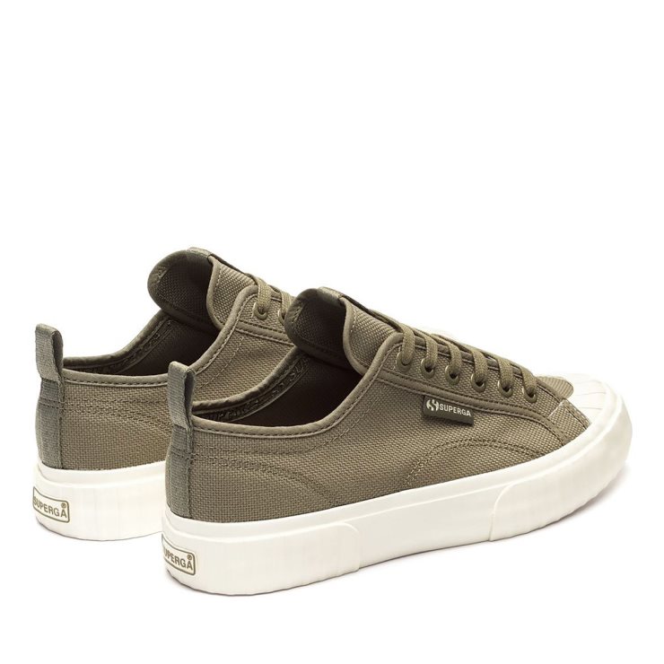 Superga 2630 Streifen Gurtband Grün Safari-f Avorio