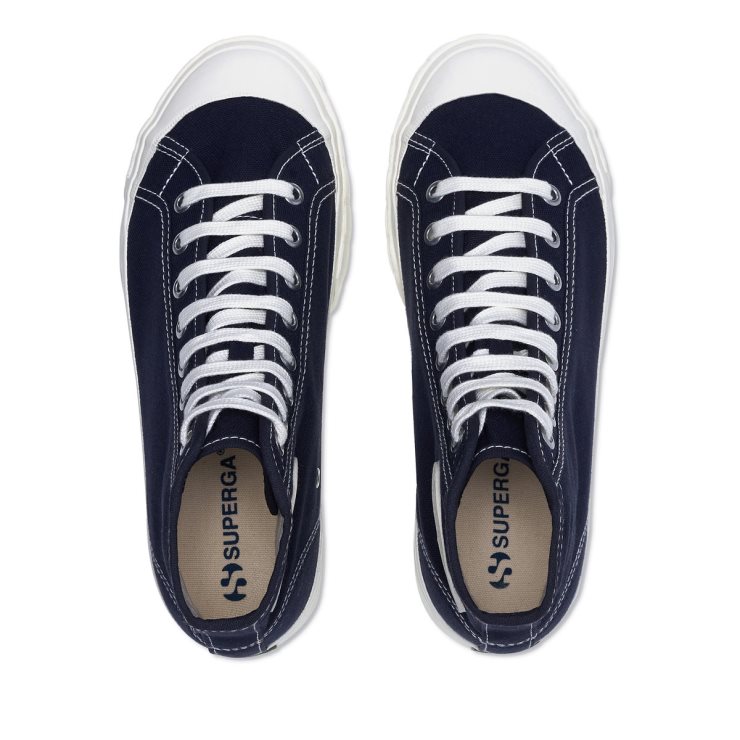Superga 3192 Campionato Korb Blau Grau Dk F Avorio