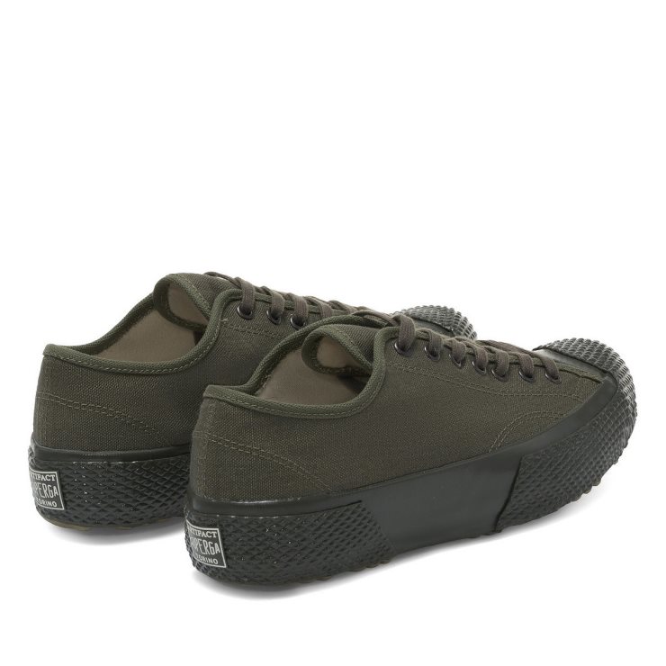 Superga 2434 Deadstock Französische Baumwolle Grün - Grün Dk