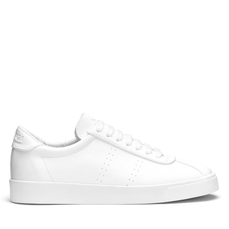 Superga 2843 Club S Leder Auf Maisbasis Weiß