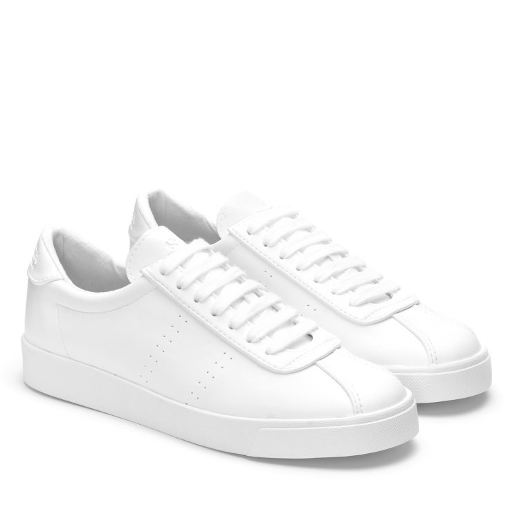 Superga 2843 Club S Leder Auf Maisbasis Weiß