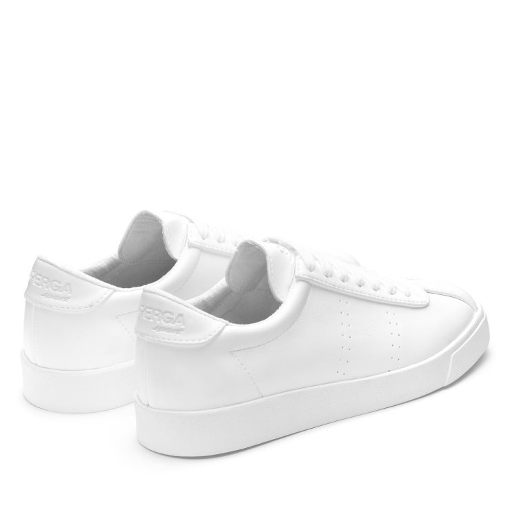 Superga 2843 Club S Leder Auf Maisbasis Weiß